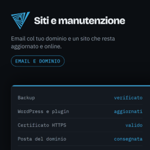 Configurazione email e dominio