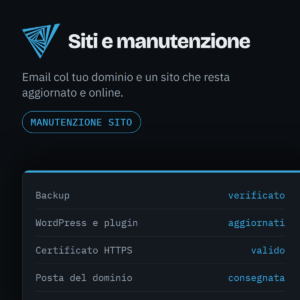 Manutenzione sito WordPress