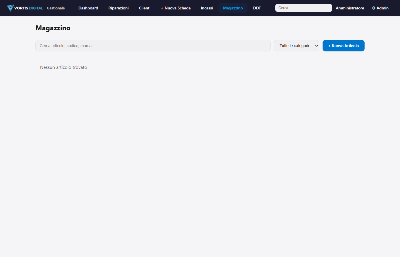 Magazzino articoli